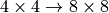 4\times4\to8\times8