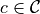 c\in\mathcal{C}